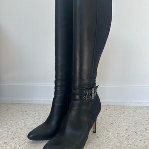 White House Black Market Black Heeled Boots